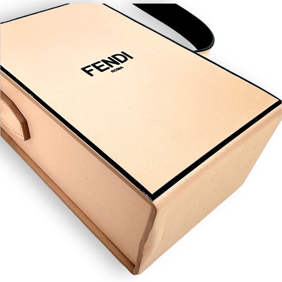FENDI Pink Vertical Crossbody Logo Box Bag - Picture 9 of 14
